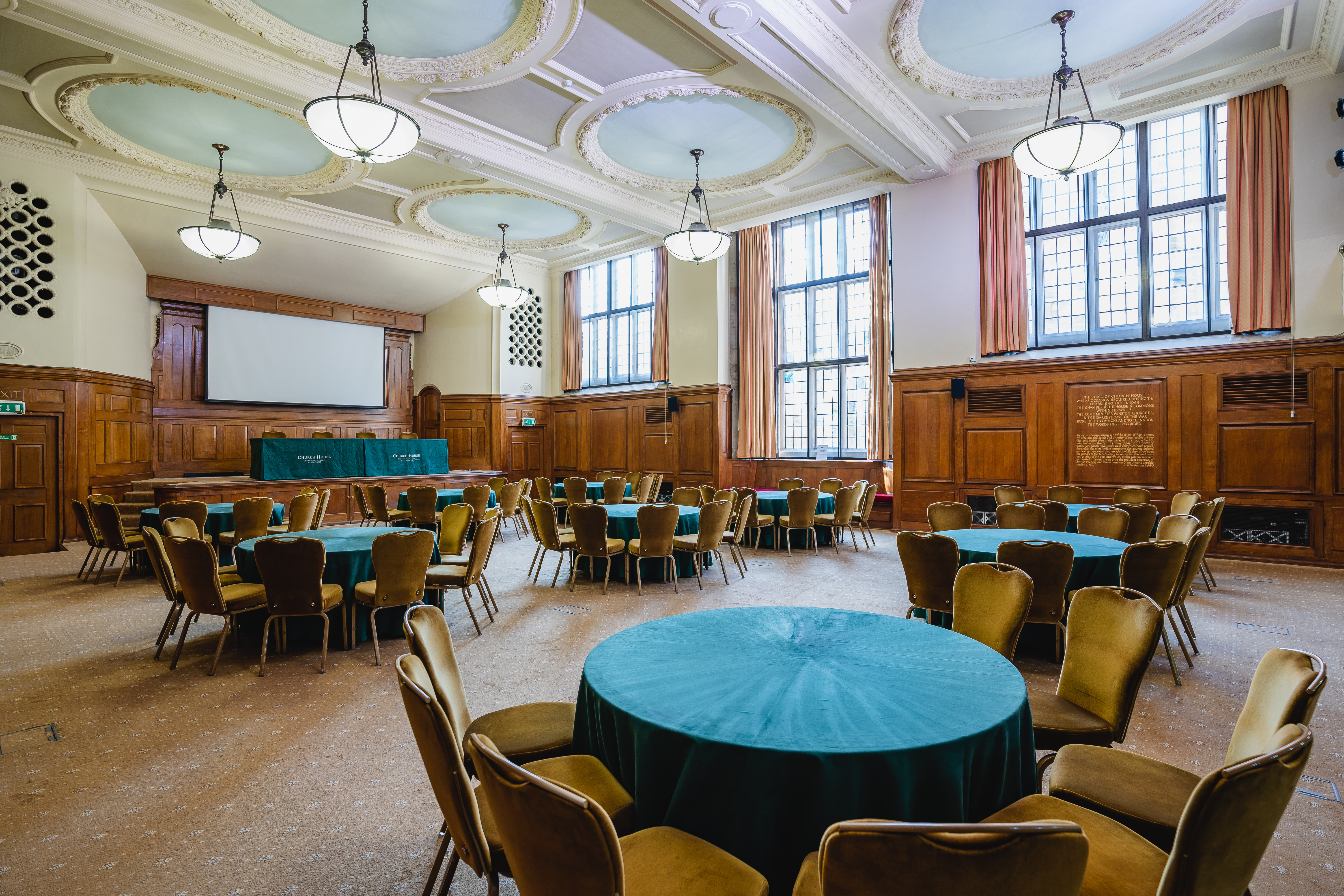 Hoare Memorial Hall in Westminster, spacious venue for conferences and banquets. - Banner