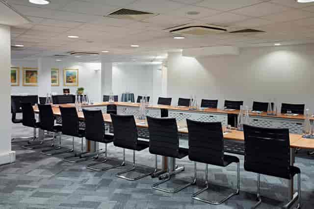 Westminster boardroom meeting space, U-shaped table