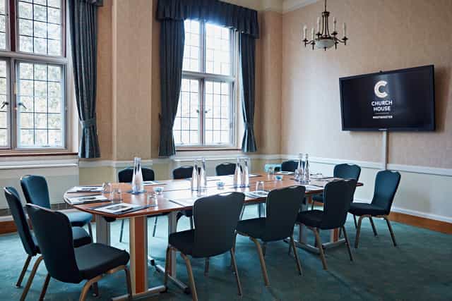 Charter Room at Church House Westminster, elegant meeting space for corporate events.