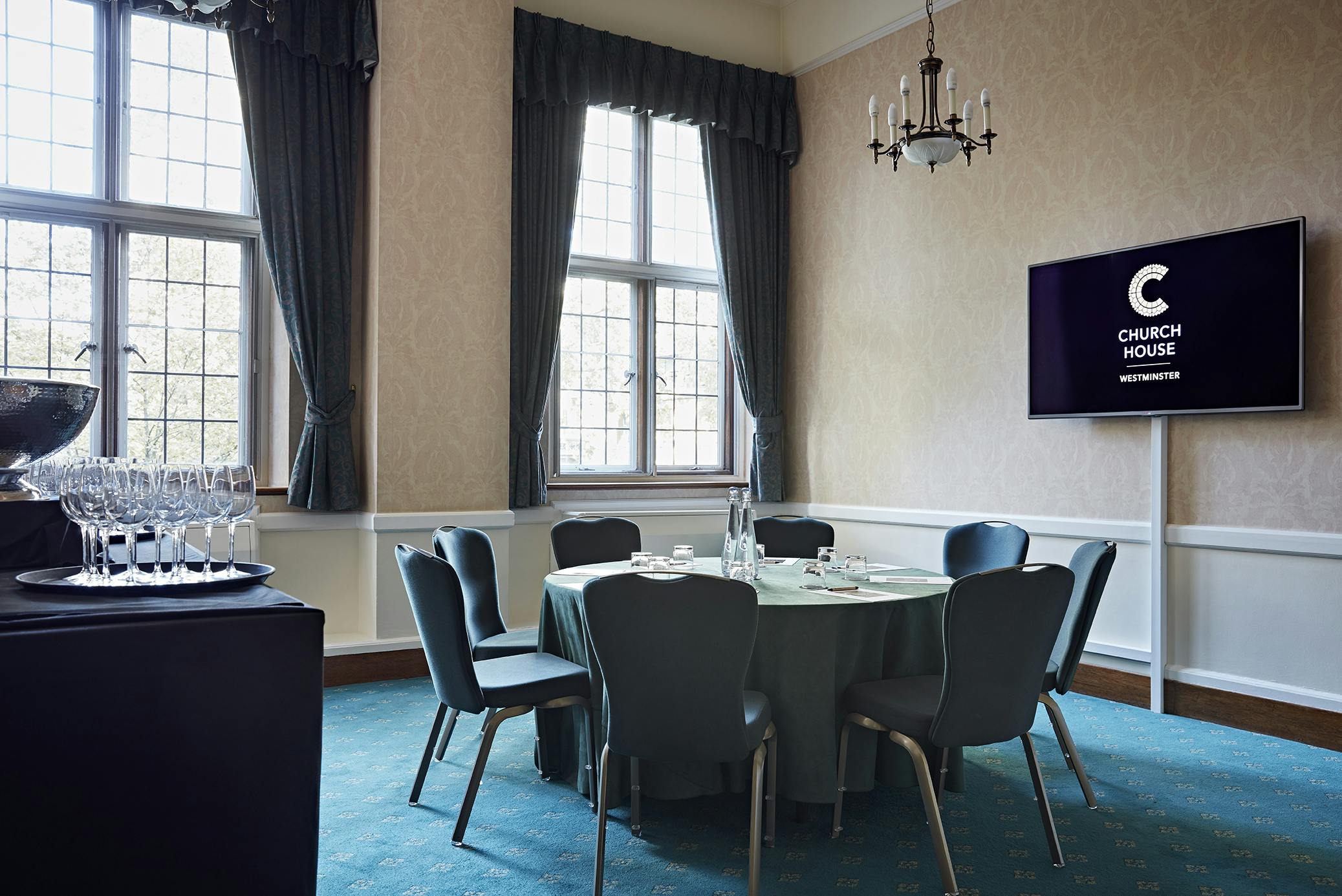Jubilee Room in Church House Westminster, elegant meeting space for corporate events.