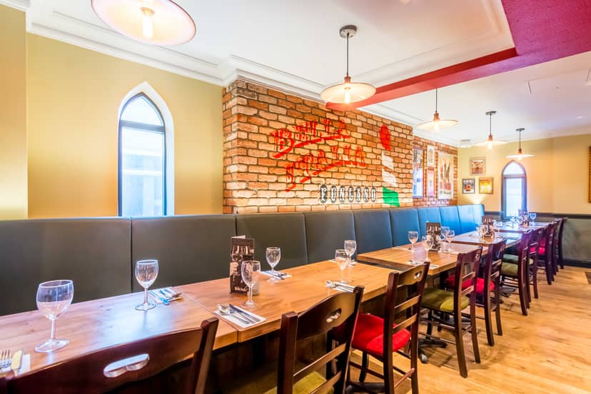 Stylish dining space in The Roma Room, ideal for intimate gatherings and corporate events.