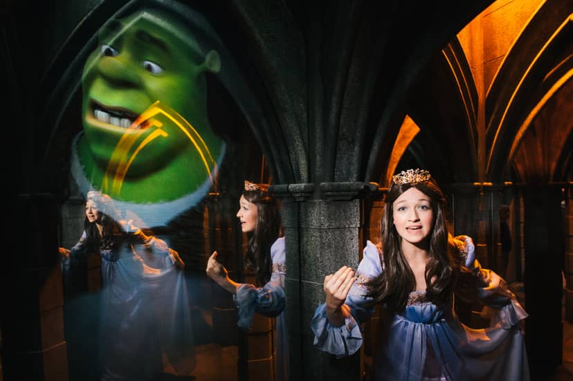 Princess performer at Shrek's Adventure! London, ideal for themed events and parties.