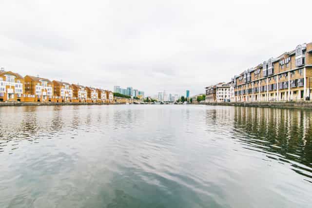 Surrey Docks club room with waterfront view, perfect for outdoor events and networking.