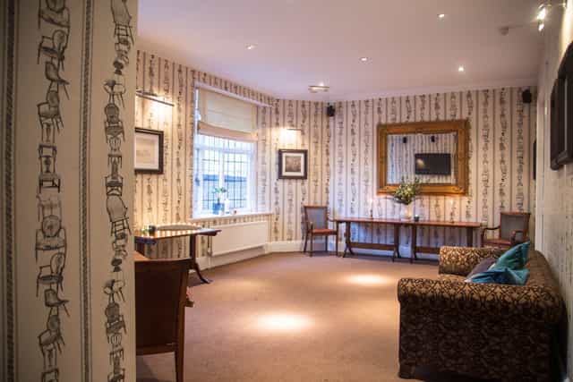 Elegant Navarino Room at Admiral Codrington, perfect for meetings and receptions.