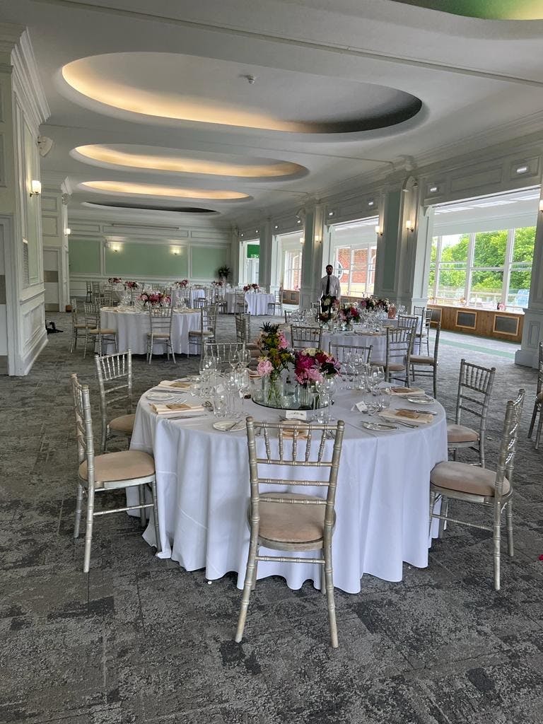 Elegant banquet setup in Prince Albert Suite, ZSL London Zoo for weddings and corporate events.