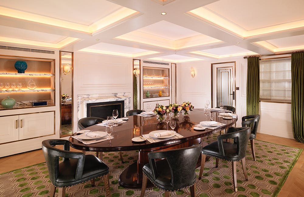 Half Moon Suite at Flemings Mayfair Hotel, elegant meeting space for exclusive events.