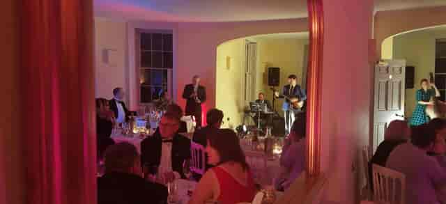 Elegant Drawing Room at Clissold House for a gala with live music and networking.