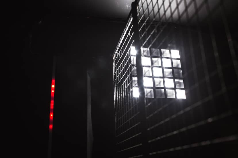 Dynamic lighting setup in The Blackbox at The Rainbow Venues for events.