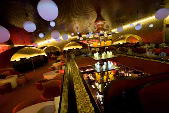 Stylish Cinnabar venue in Vermilion, perfect for upscale cocktail receptions and events.