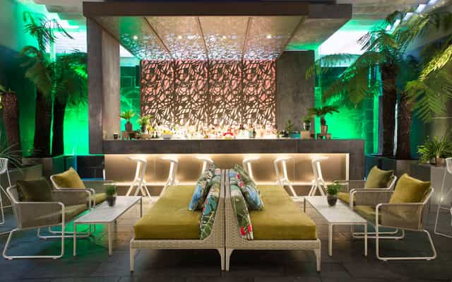 Stylish lounge in The Secret Garden, ideal for networking events and cocktail receptions.