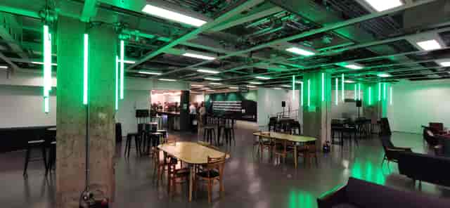 Escape Breakout: Industrial event space, modern lighting, networking, breakout sessions