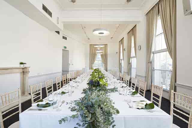 Elegant banquet setup in The Club Room, ISH Venues for corporate meetings and events.