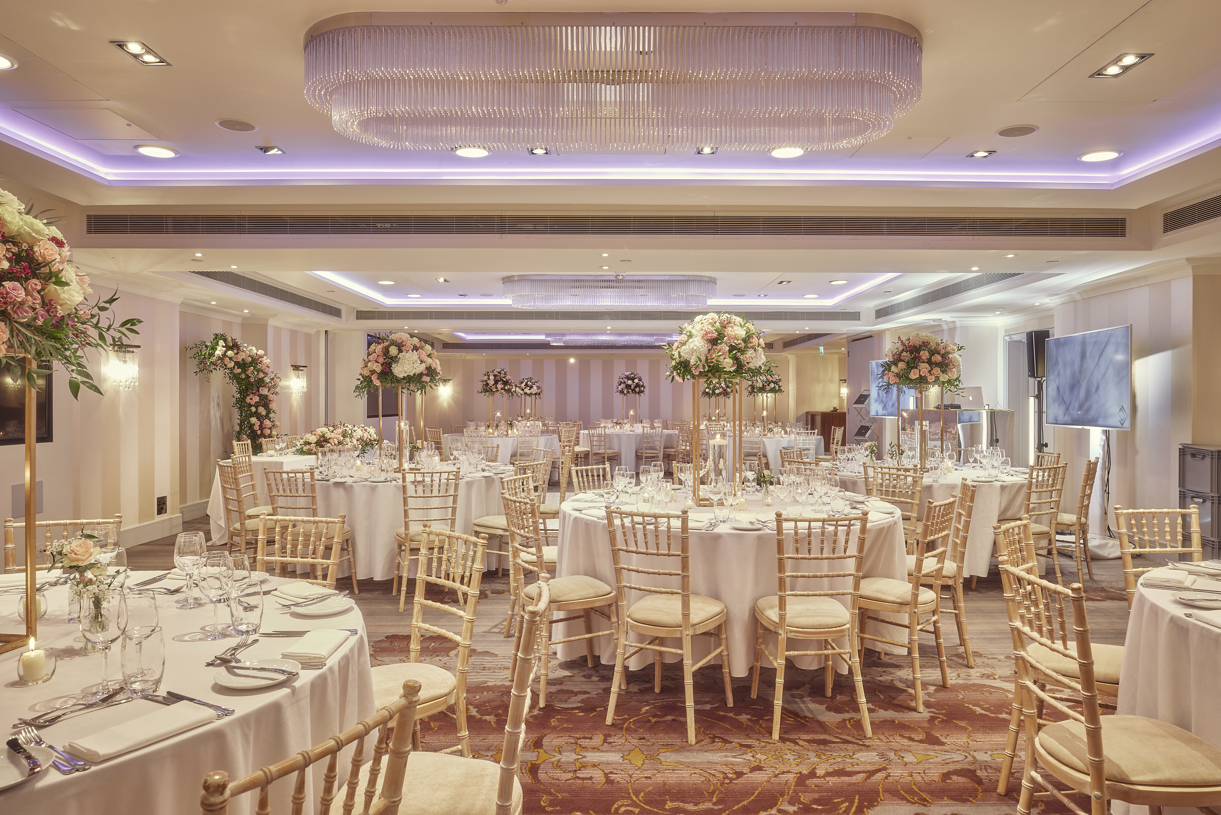 Elegant Westminster Suite at Sofitel London, perfect for weddings and formal events.