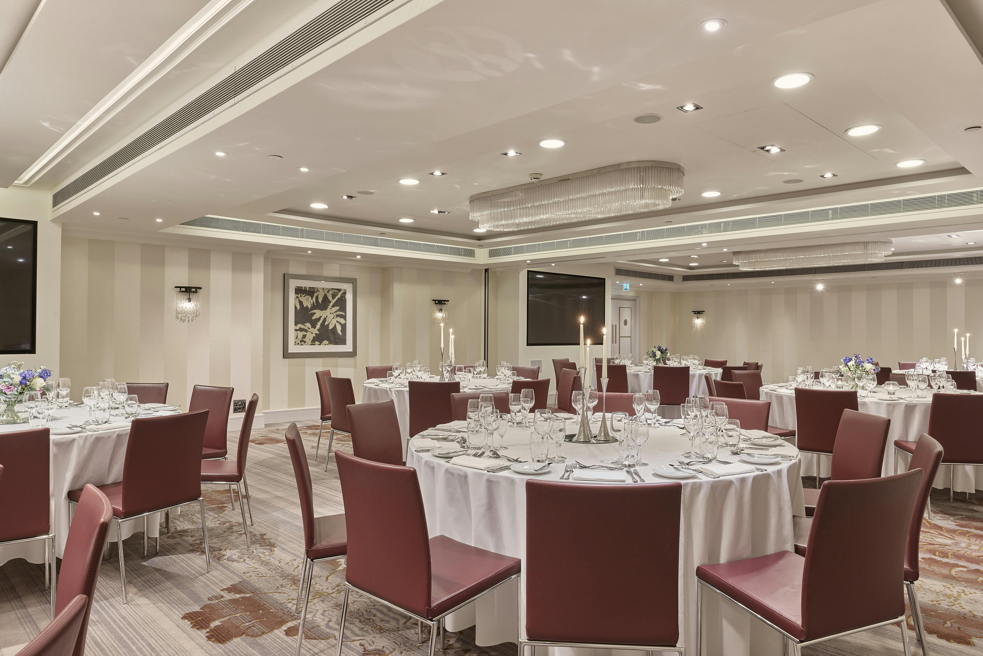 Elegant Westminster Suite at Sofitel London, ideal for corporate events and weddings.