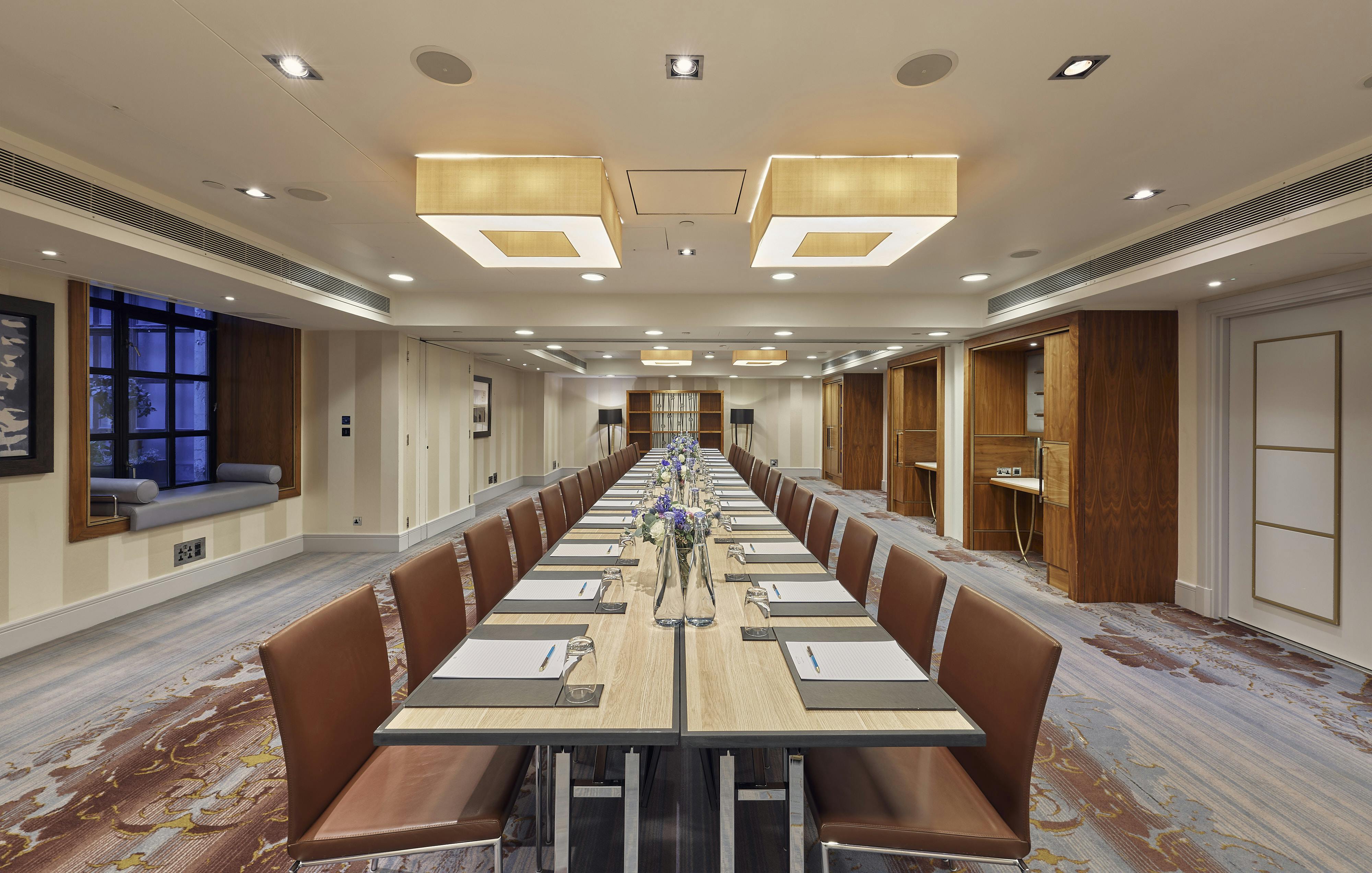 Elegant meeting room at Sofitel London St James, perfect for corporate events and workshops.