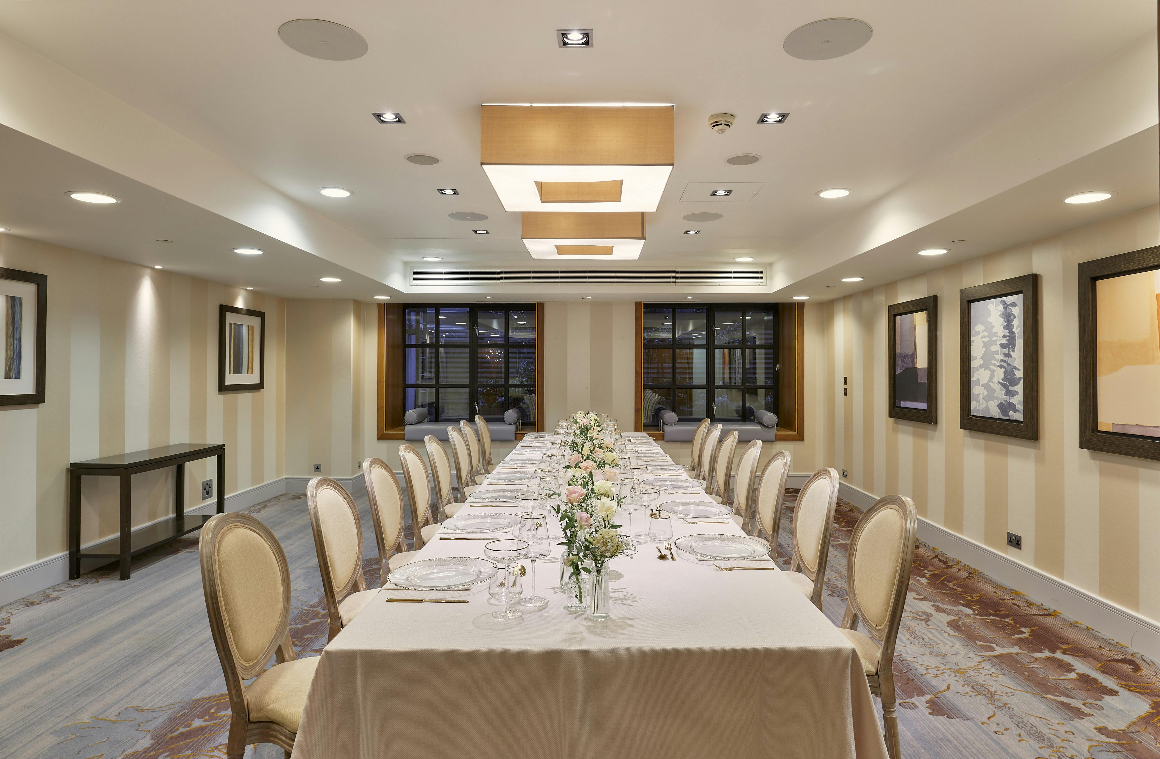 Elegant meeting room at Sofitel London St James, perfect for corporate events and gatherings.