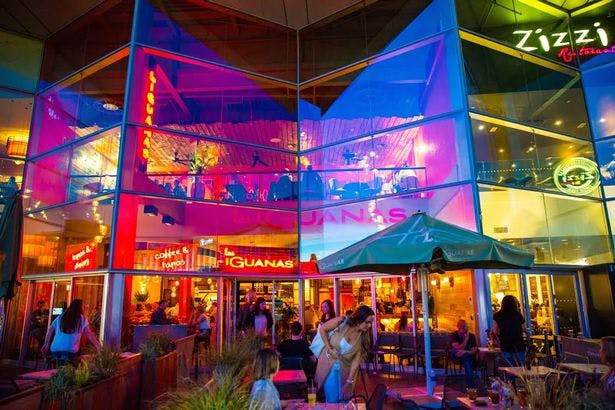 Upstairs Mezzanine at Las Iguanas Liverpool, vibrant venue for events and gatherings.