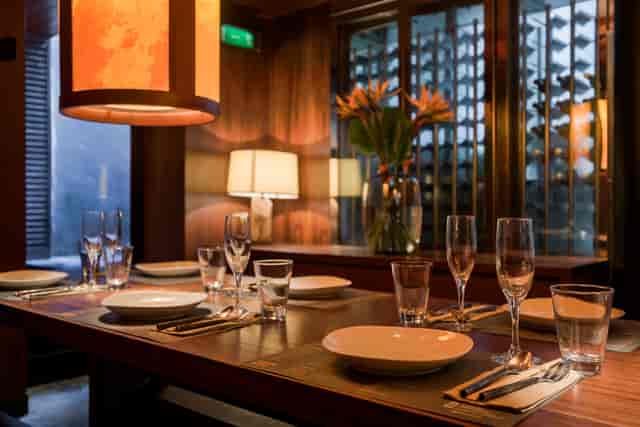 Private dining room at Busaba Covent Garden for VIP events and corporate board dinners.