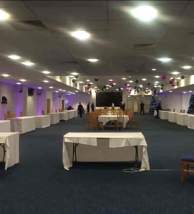 Keith Weller Lounge at Leicester City FC, spacious event venue for festive gatherings.