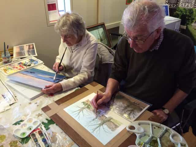 Creative painting workshop at Blakesley Hall for team-building and community events.