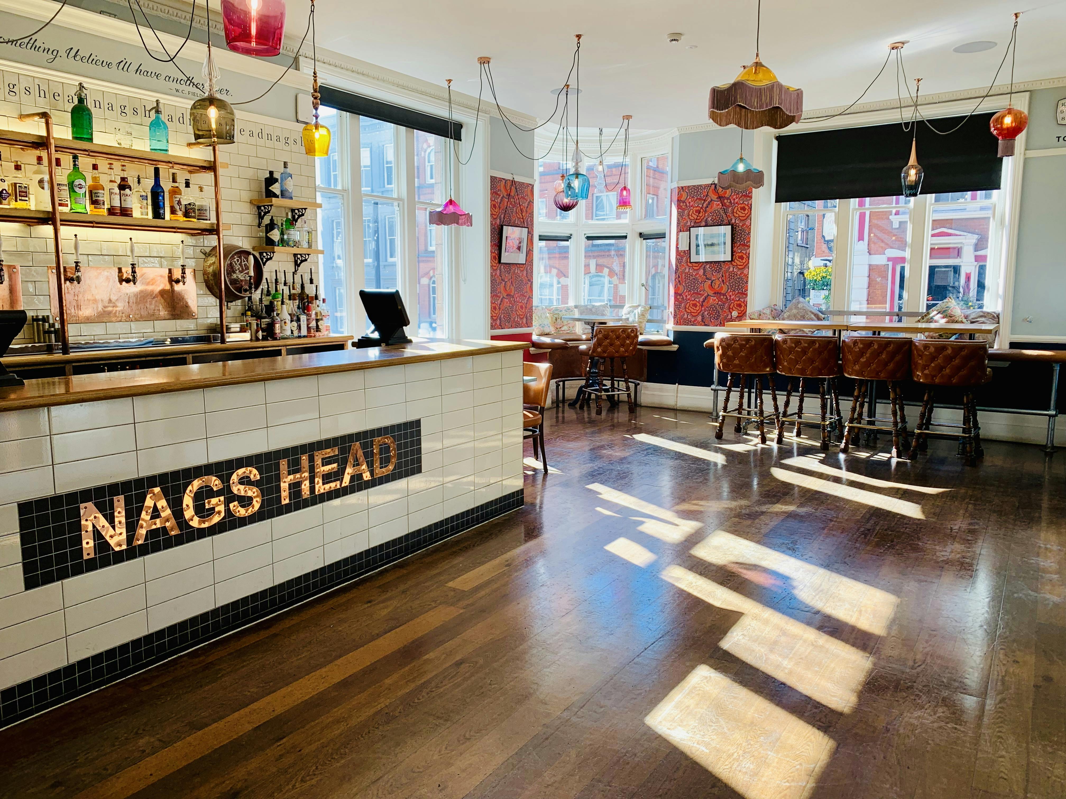 Stylish bar in Upstairs Nags Head, Covent Garden for networking events and meetings.