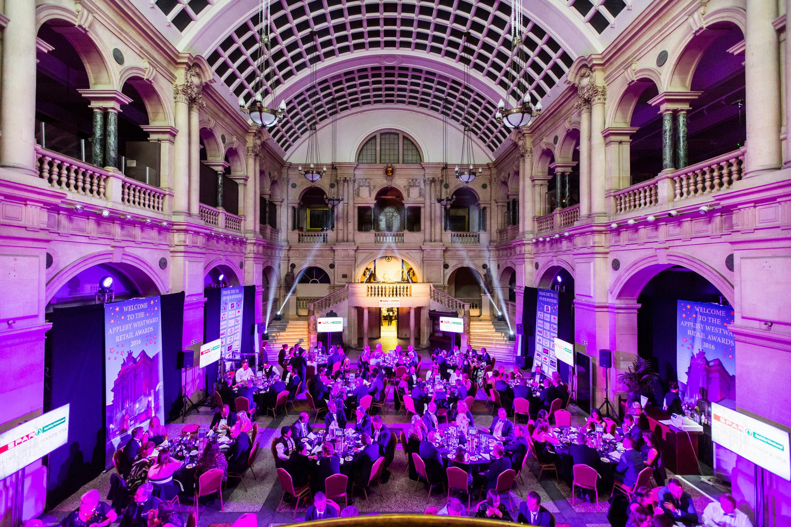 Elegant event space with high ceilings at Bristol Museum, perfect for corporate galas.