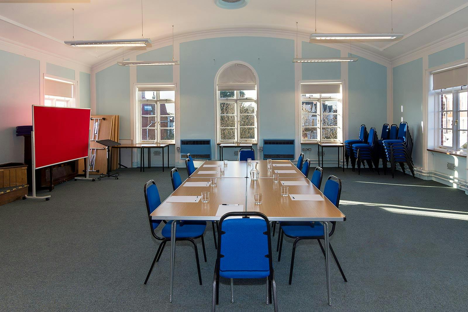 Dulwich Library Hall set up for a professional meeting with natural light and flexible seating.