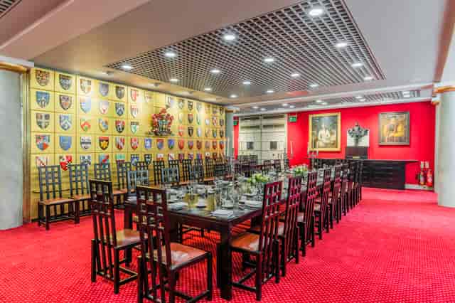 Livery Hall in Founders' Hall, elegant meeting space for corporate events and dinners.