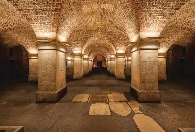 St Martin-in-the-Fields Crypt: stunning underground venue with exposed brick arches for events.