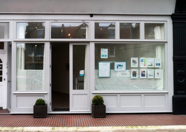 Modern venue with large windows for meetings and events in Furzedown.