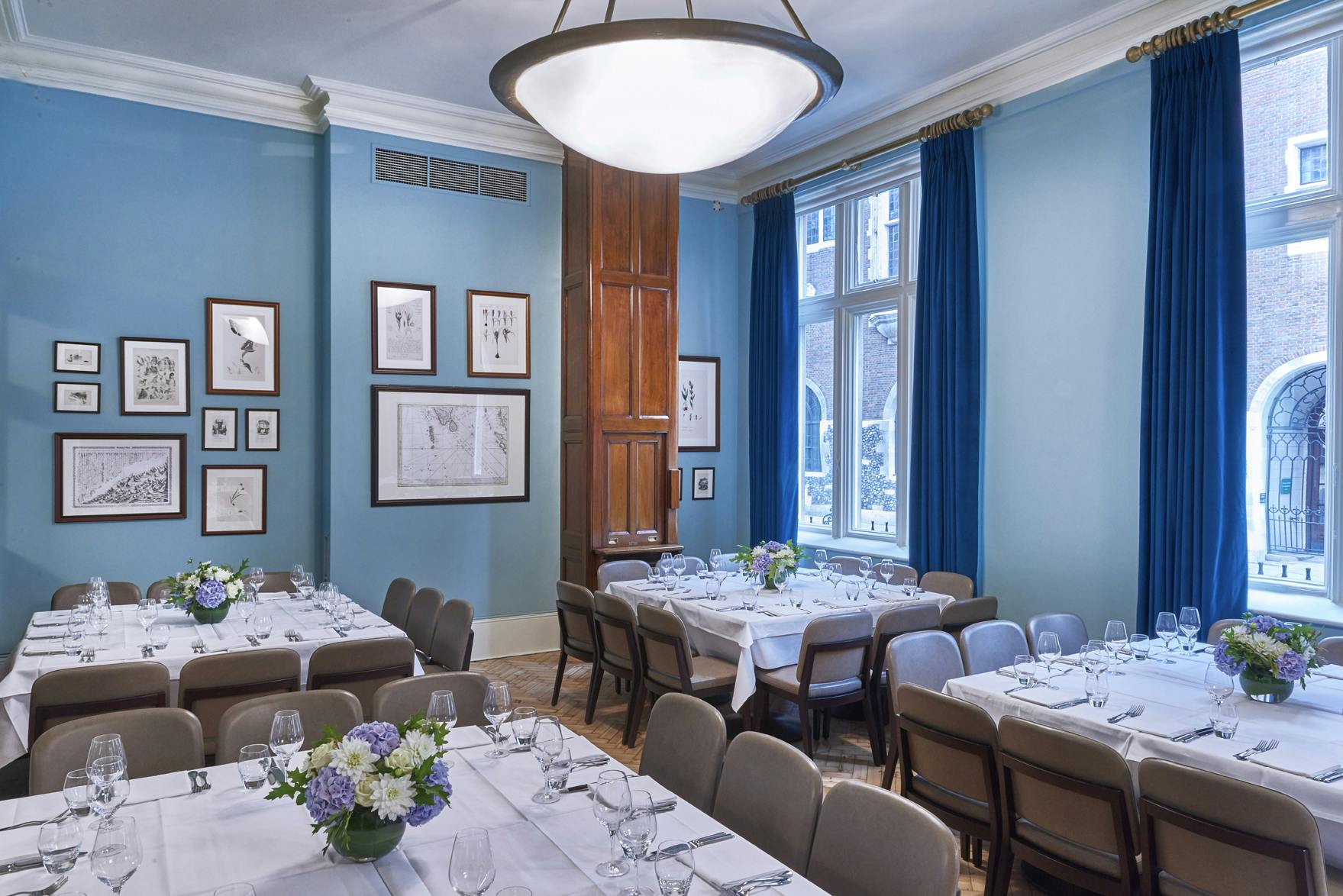 Elegant Reading Room at Cinnamon Club, perfect for corporate meetings and private dinners.