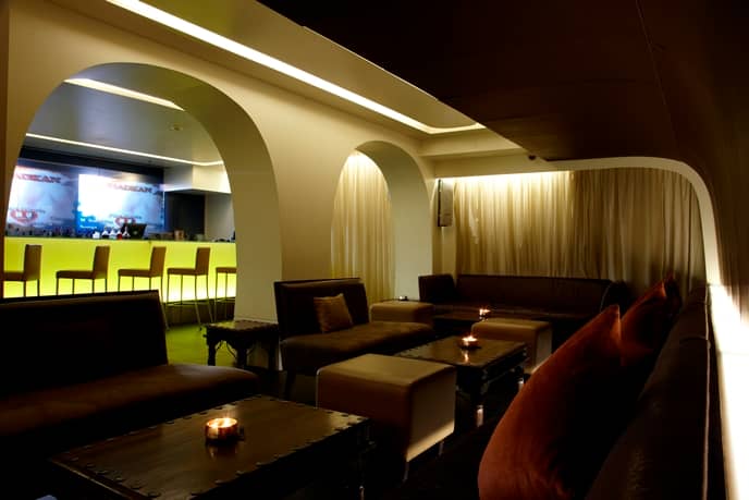 Stylish lounge at Club Bar, perfect for networking events and intimate meetings.