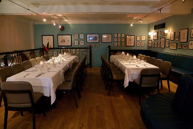 Elegant dining space at Cinnamon Club, ideal for intimate gatherings and corporate dinners.