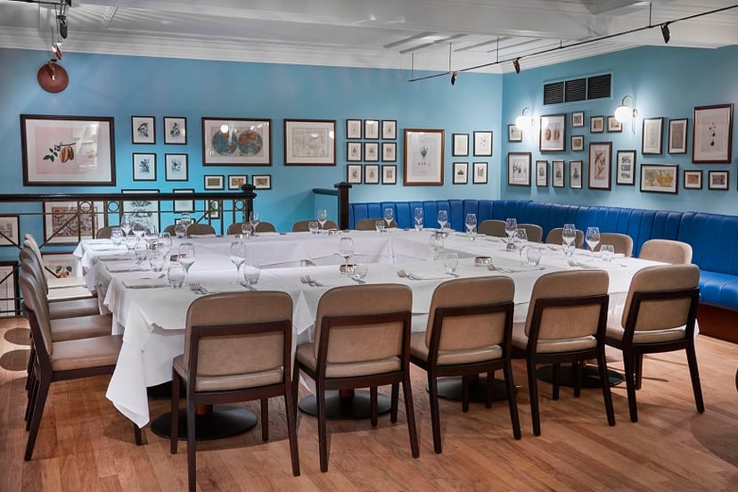 Elegant private dining room at Cinnamon Club, ideal for corporate events and intimate meetings.