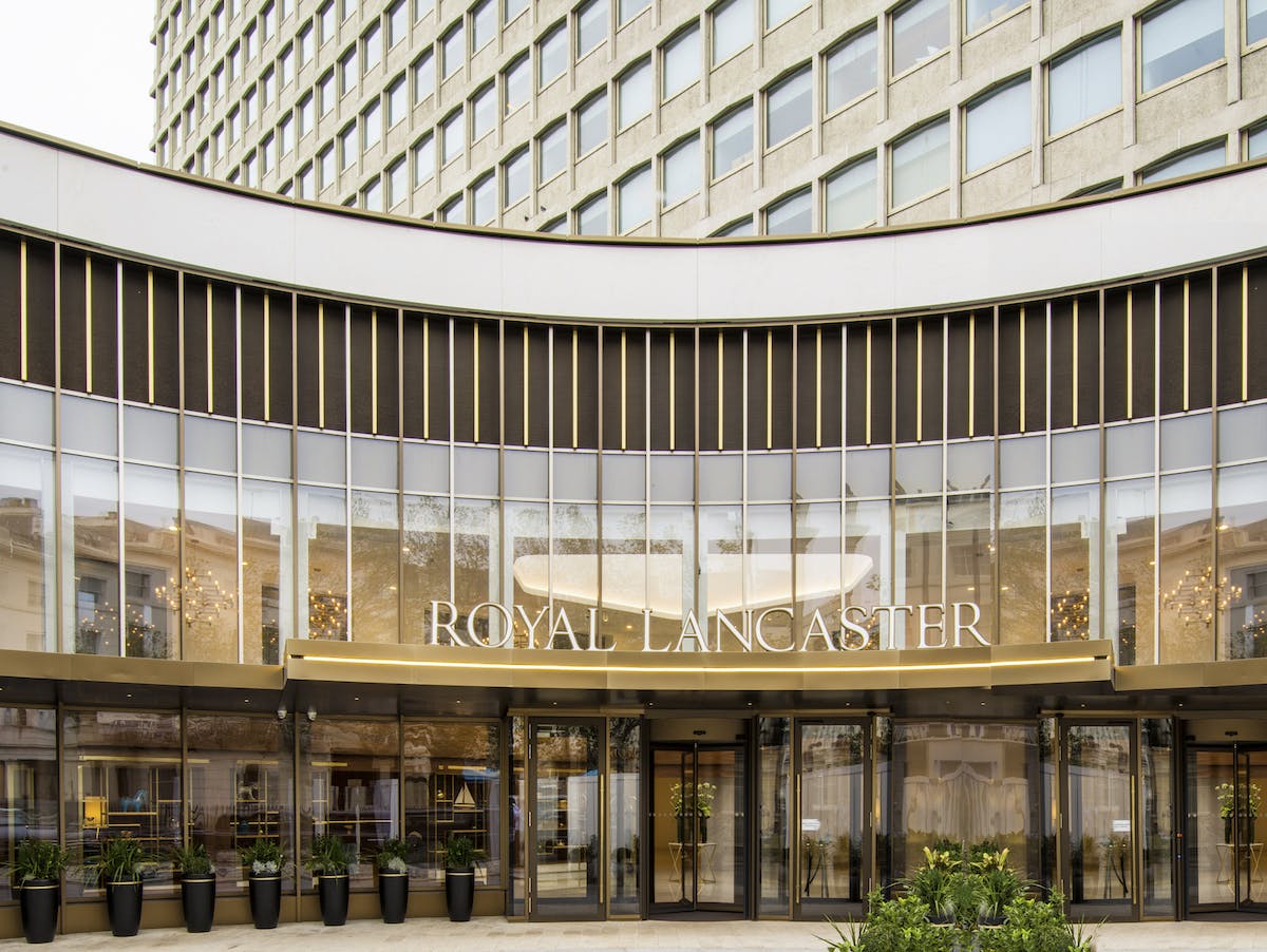 Elegant entrance of Chestnut Suite, Royal Lancaster London, perfect for conferences and events.