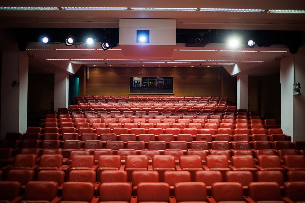 Guy Whittle Auditorium with tiered seating, perfect for conferences and presentations.