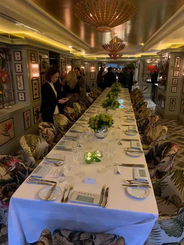 Eden Room private dining, botanical chairs, corporate event