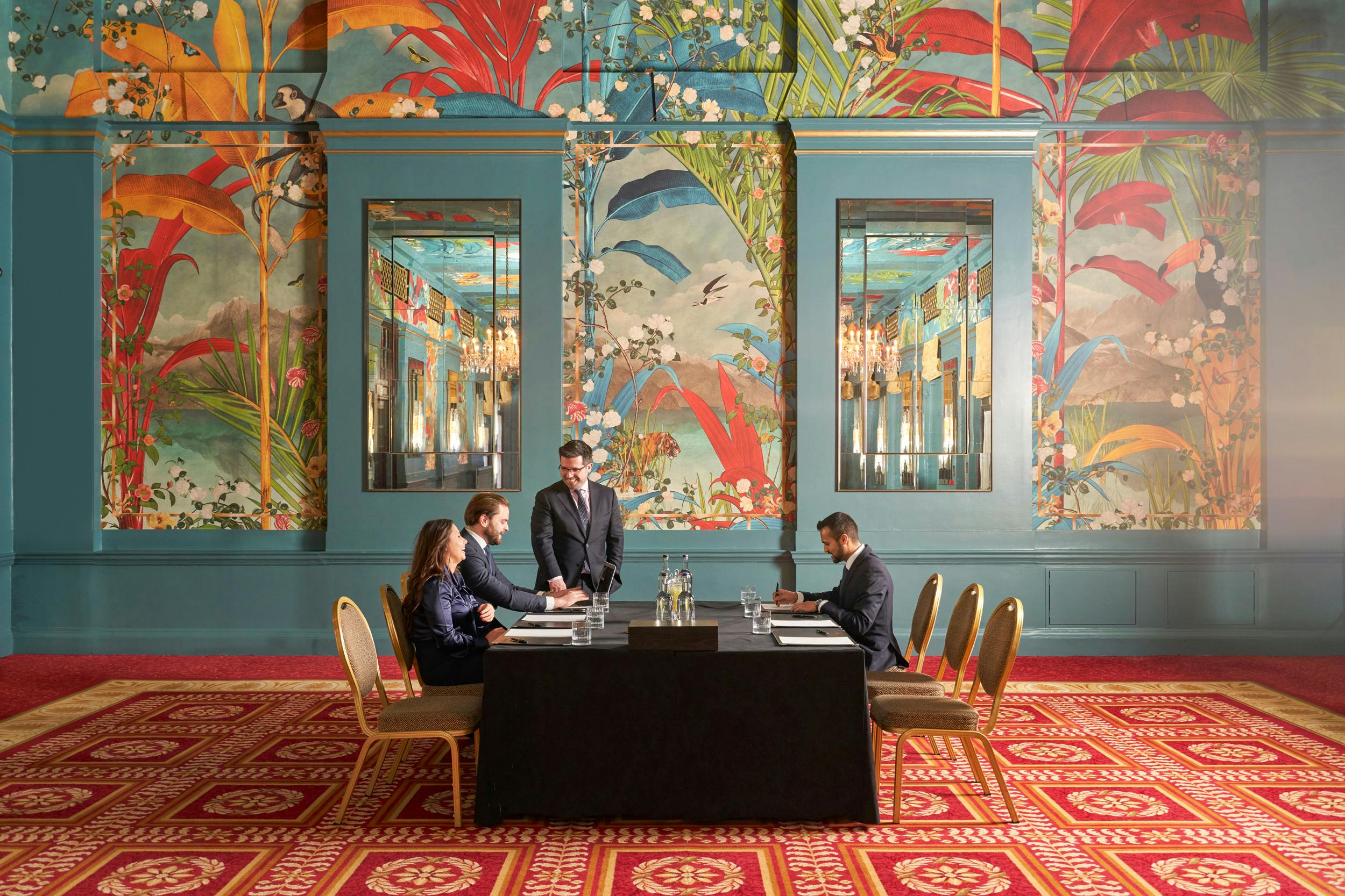 George V meeting setup in The Bloomsbury, elegant decor for corporate events.