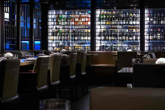 Sophisticated dining venue at Hakkasan Mayfair, ideal for corporate events and gatherings.