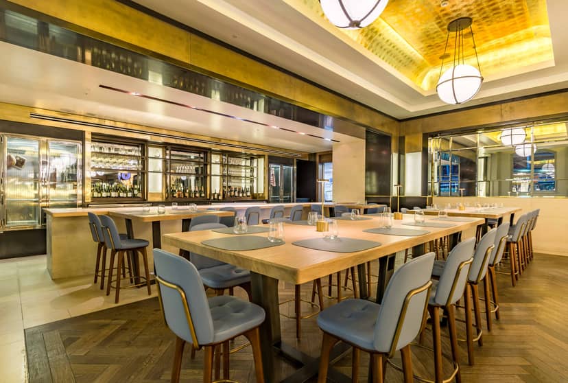 Elegant Kitchen Bar at St Pancras Brasserie, perfect for upscale events and intimate meetings.