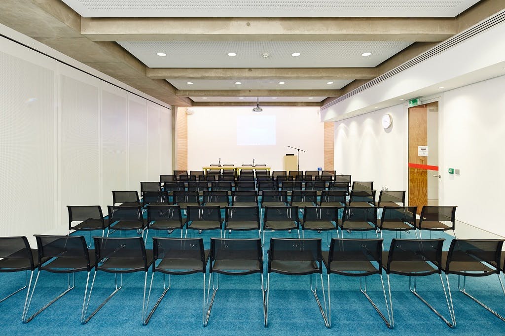 South Bank Room at Coin Street Conference Centre, modern meeting space for workshops and presentations.