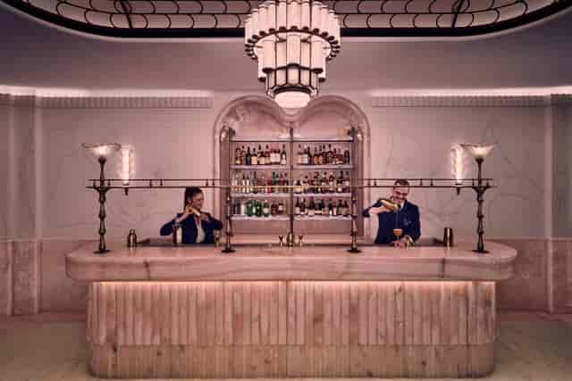 Elegant bar setup in The Painter's Room, perfect for networking events and cocktail receptions.