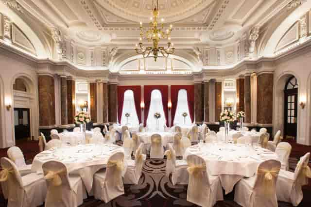 Elegant banquet hall at The Clermont Charing Cross, perfect for weddings and corporate events.