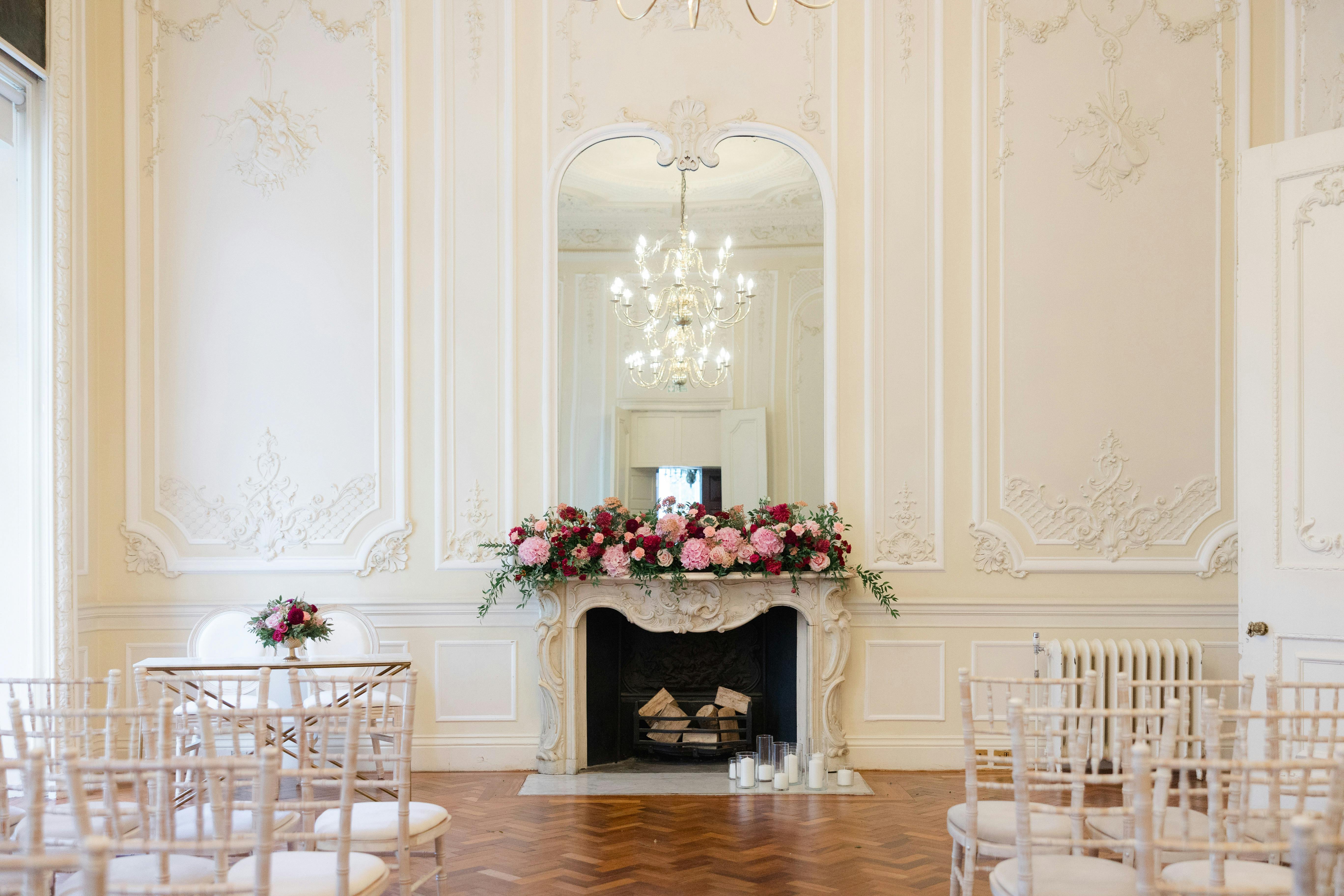 Elegant Music Room at Carlton House Terrace, ideal for romantic weddings and intimate events.