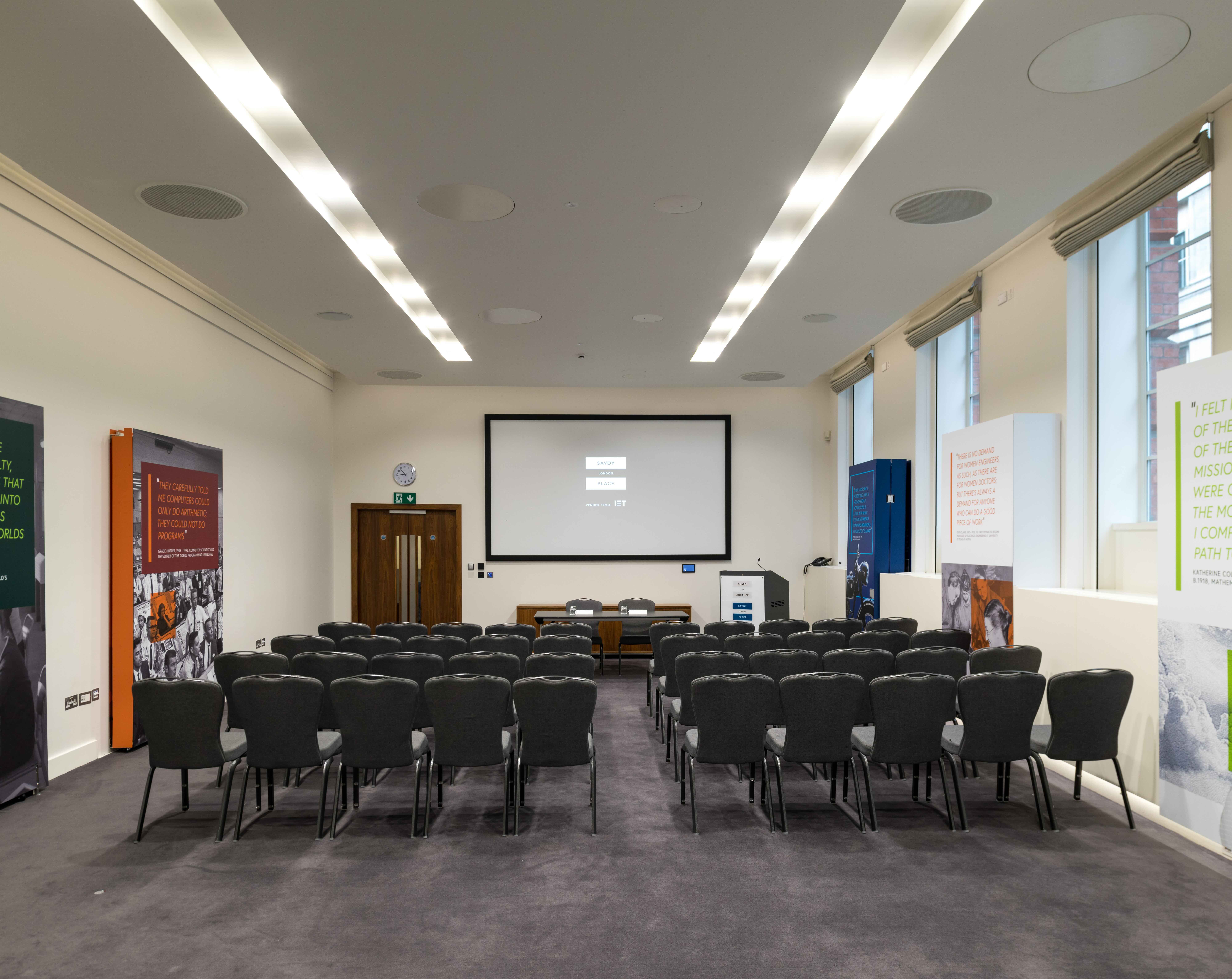 London lecture hall, IET Savoy Place, event venue