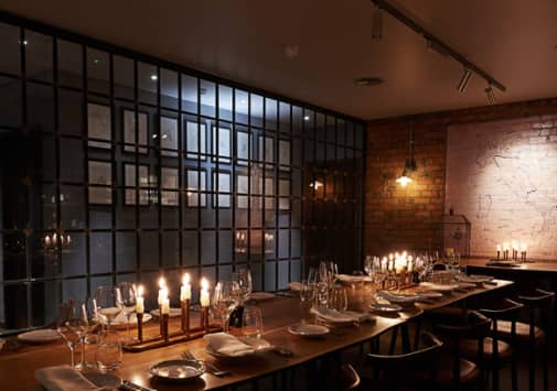 Elegant private dining room at Canto Corvino, perfect for intimate gatherings and corporate dinners.