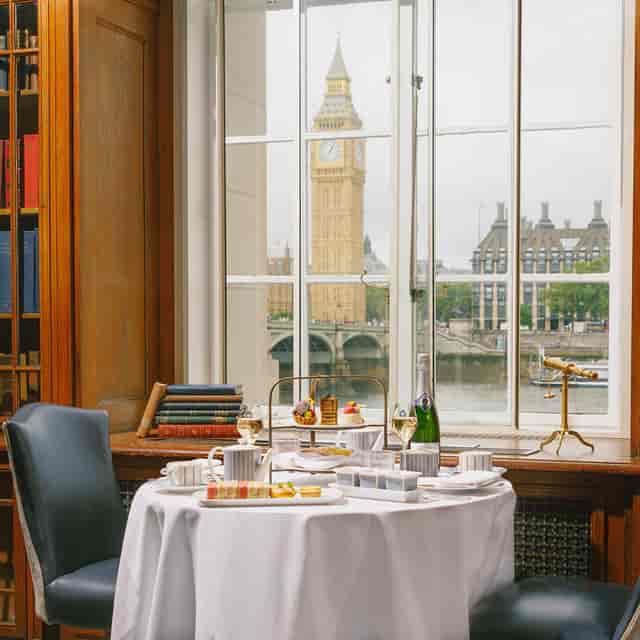 Luxury boardroom at London Marriott County Hall for VIP corporate events and private dining.