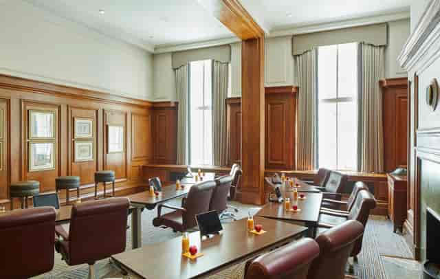 Ralph Knott in a sophisticated meeting room at London Marriott Hotel, ideal for workshops.