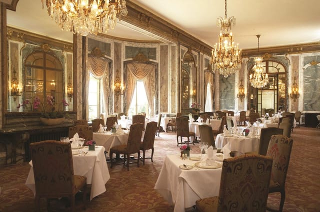 Elegant dining room at Wernher Restaurant, perfect for upscale events and meetings.