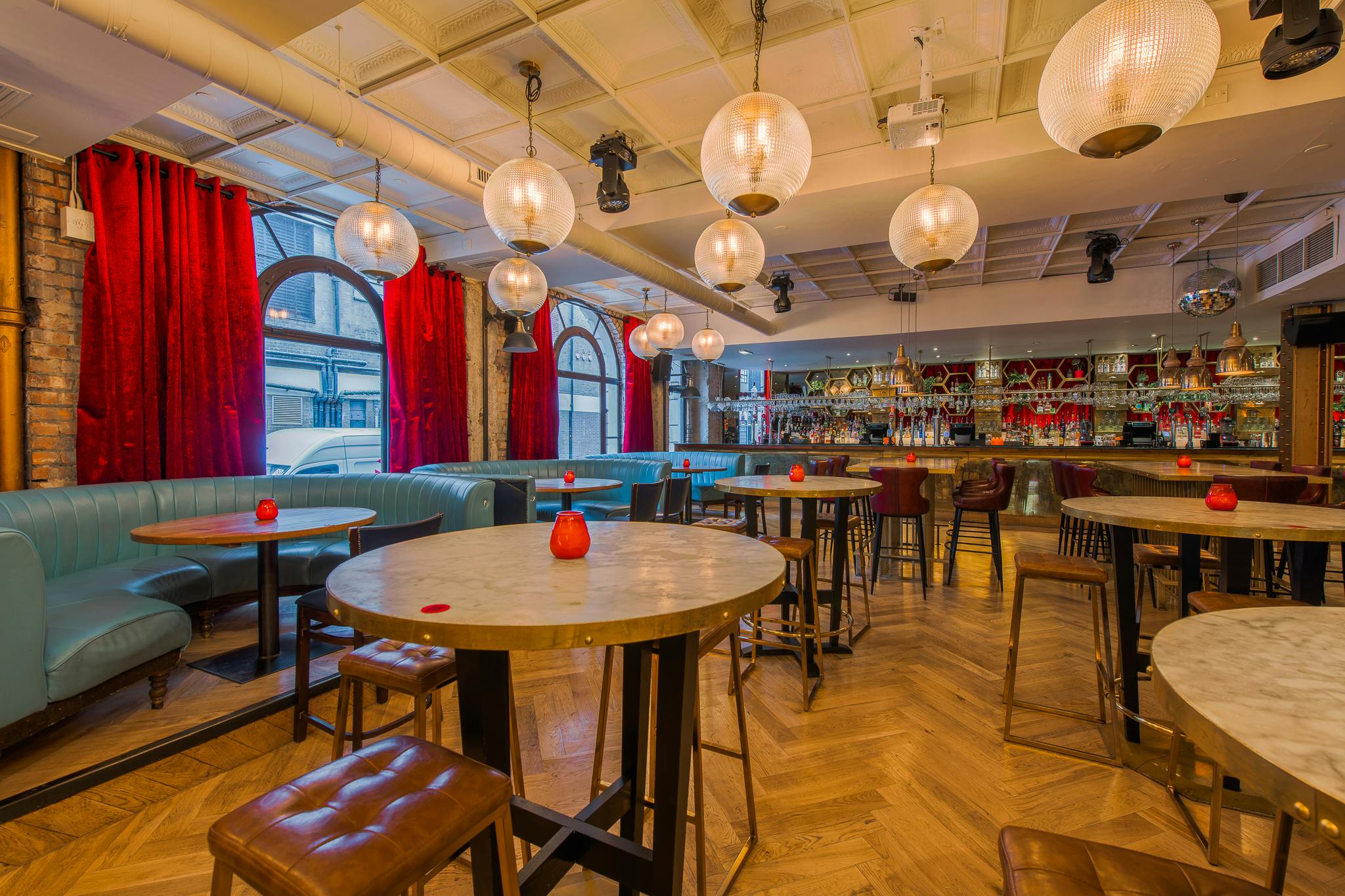 Stylish event space in Revolution Parsonage Gardens, perfect for gatherings and networking.